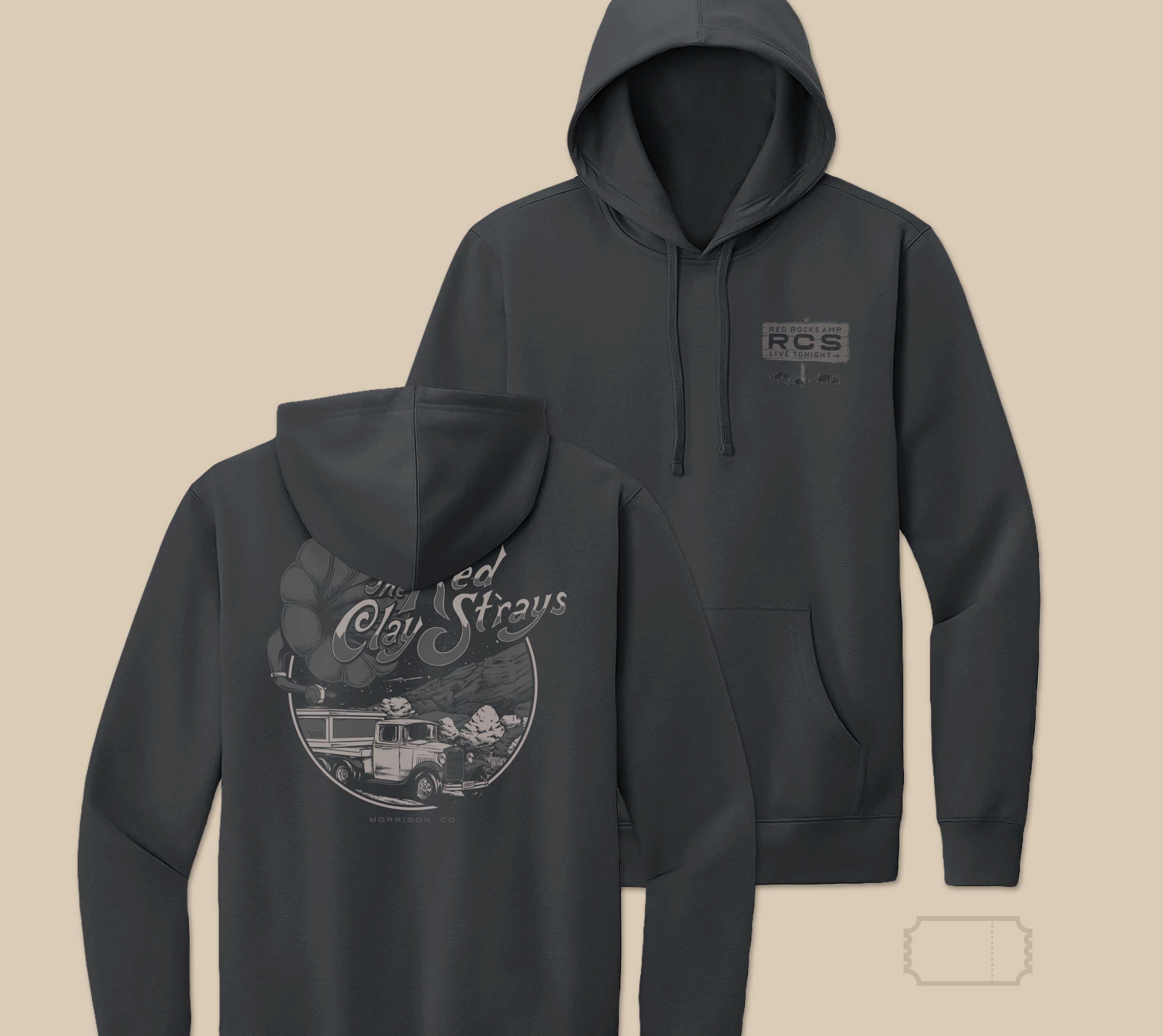 Red Clay Strays | Vintage | Red Rocks CO Hoodie | Charcoal