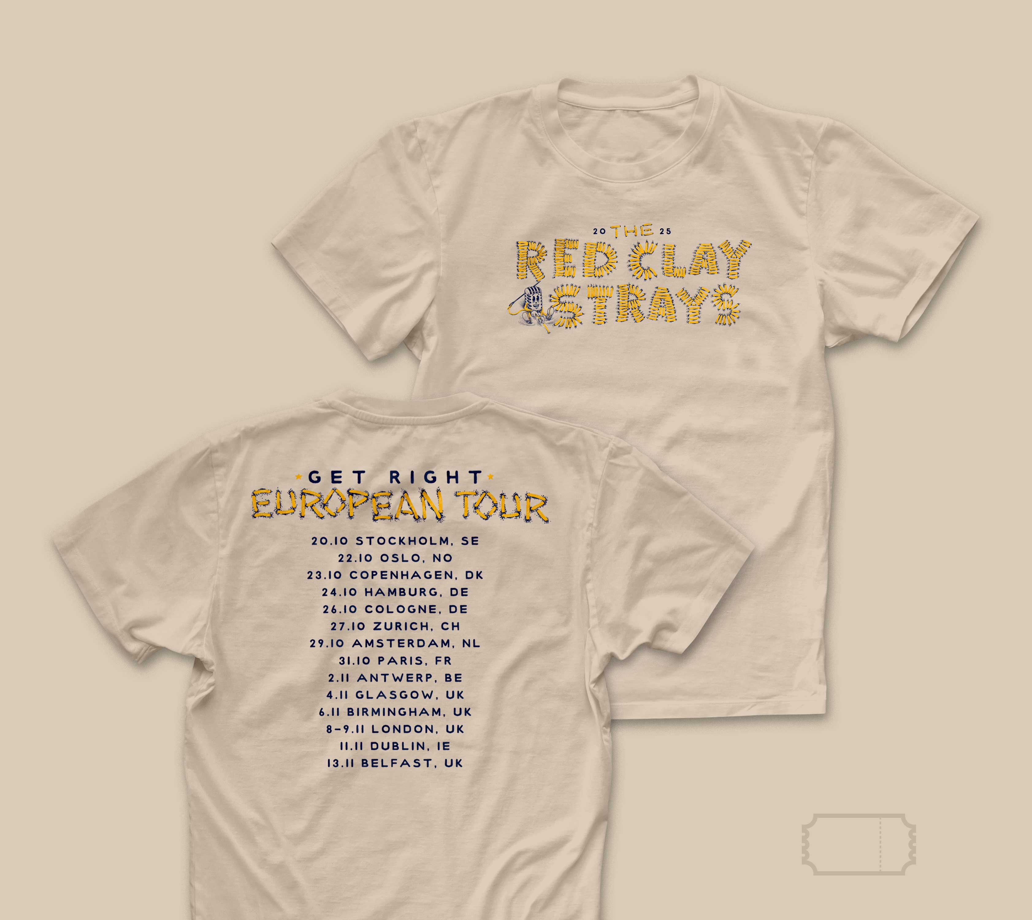 Red Clay Strays | Vintage | Get Right Tour | Europe | T-Shirt
