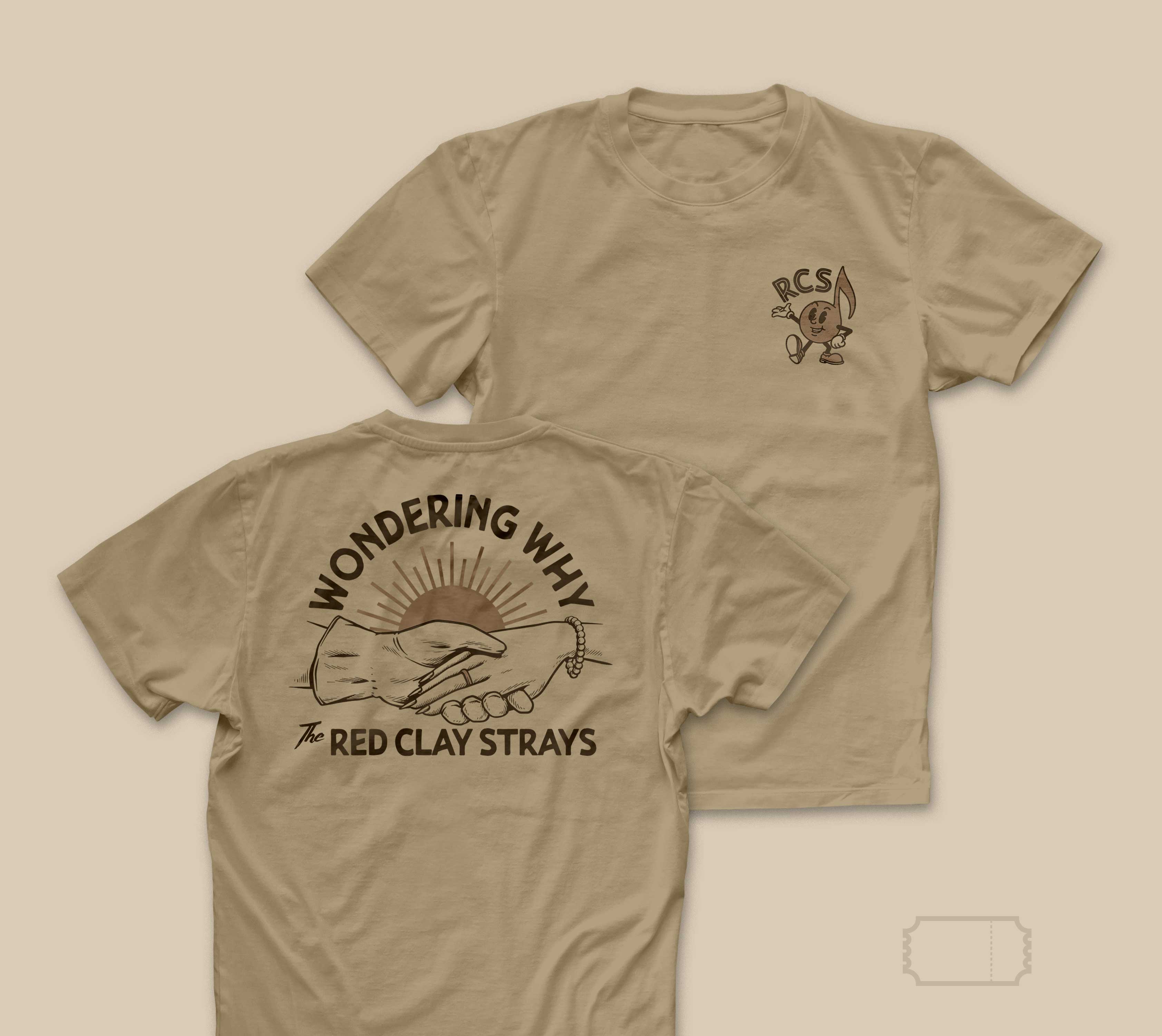 Red Clay Strays | Tracks | Wondering Why | T-Shirt | Khaki
