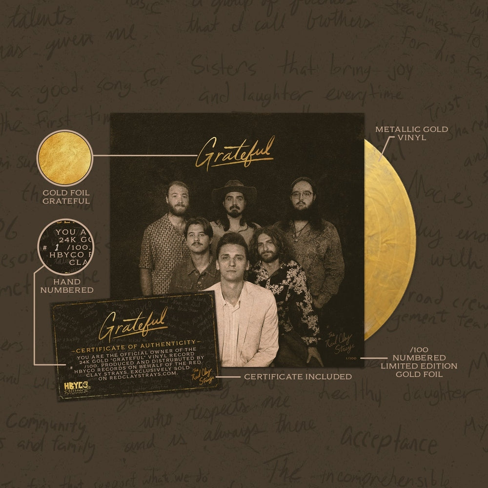 Grateful | Vinyl | Metallic Gold | QTY 100 | ** Pre-Order **