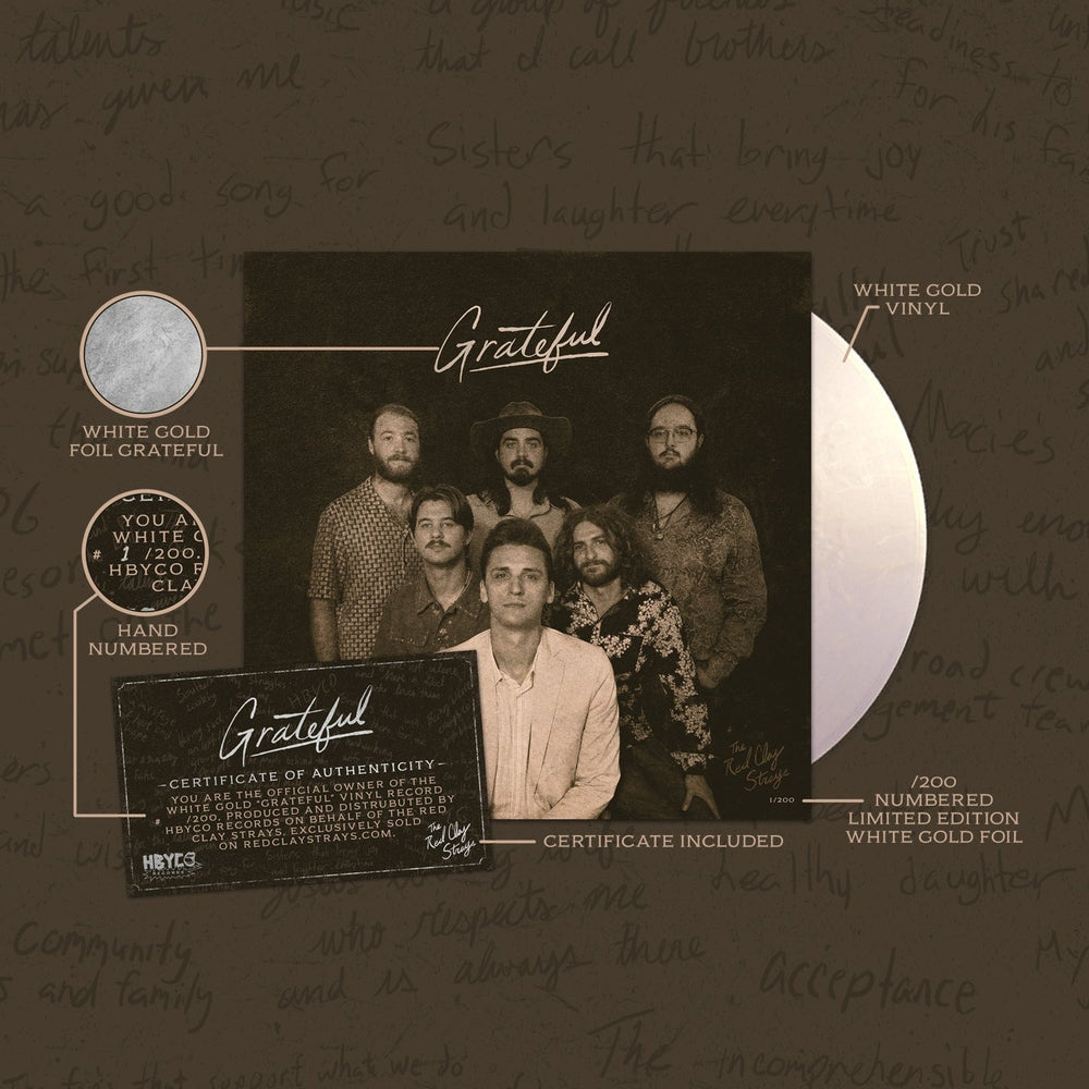 Grateful | Vinyl | White Gold |  QTY 200 | ** Pre-Order **
