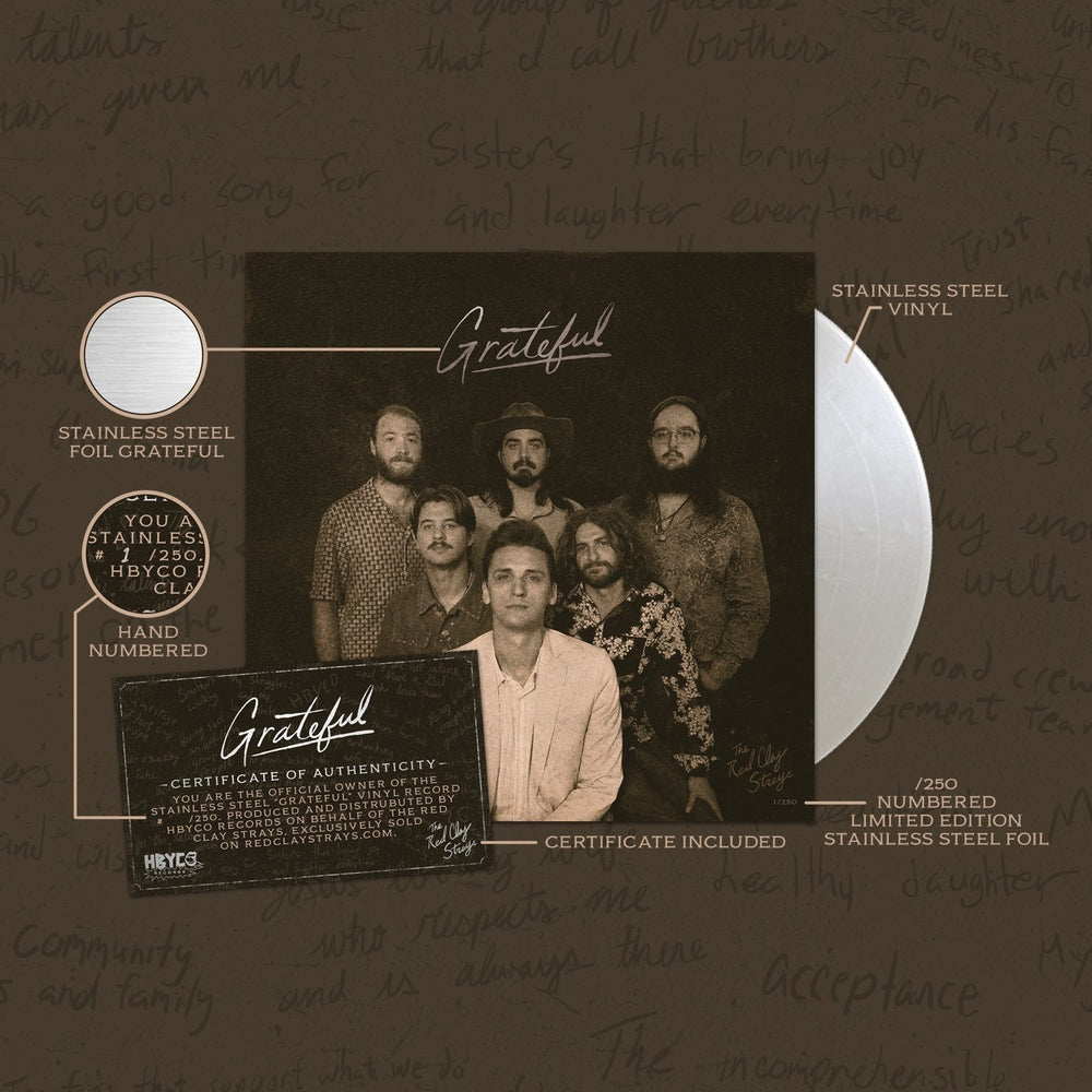 Grateful | Vinyl | Stainless Steel |  QTY 250 | ** Pre-Order **