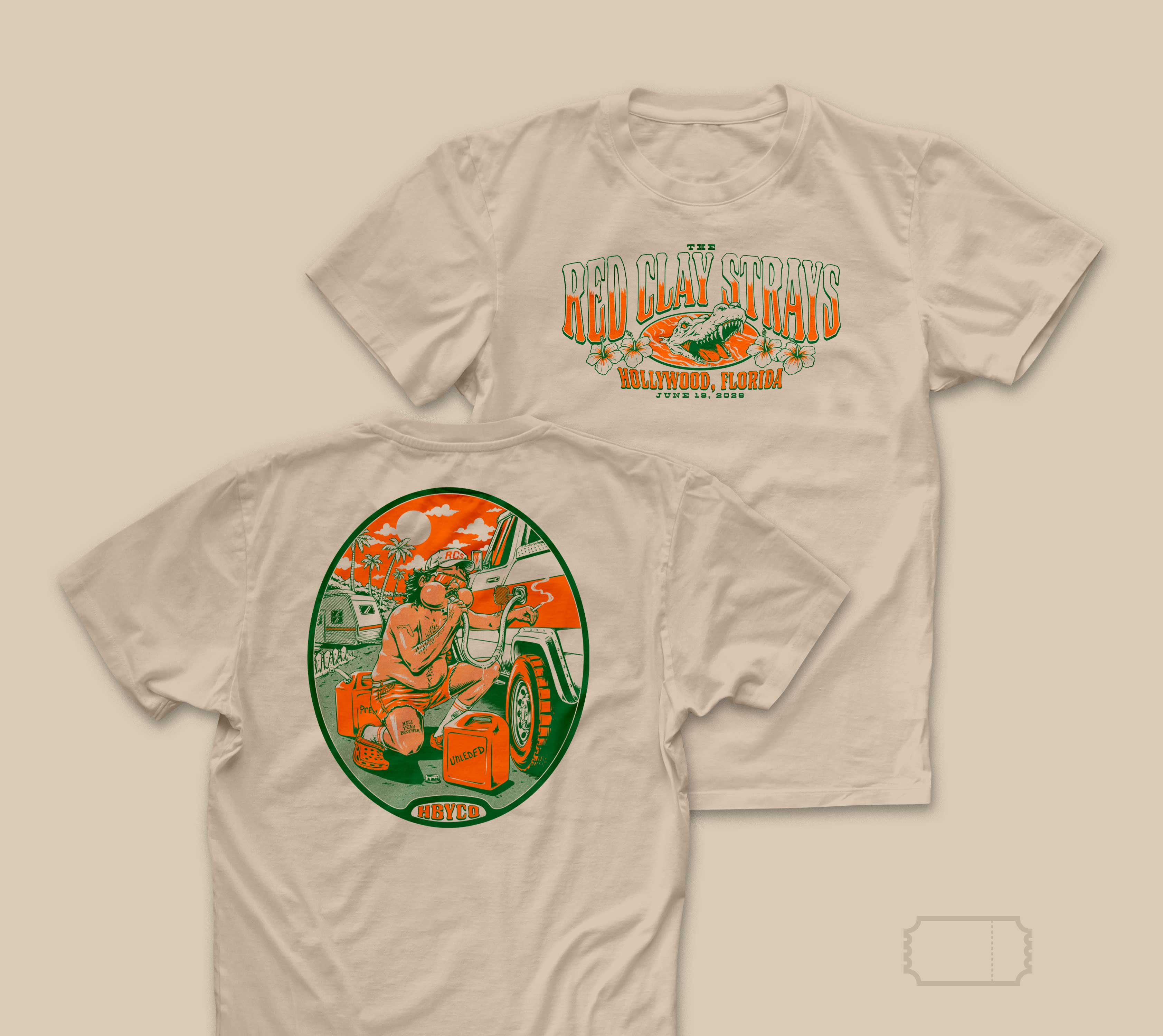 Red Clay Strays | Tour | Hollywood FL | 26' | T-Shirt