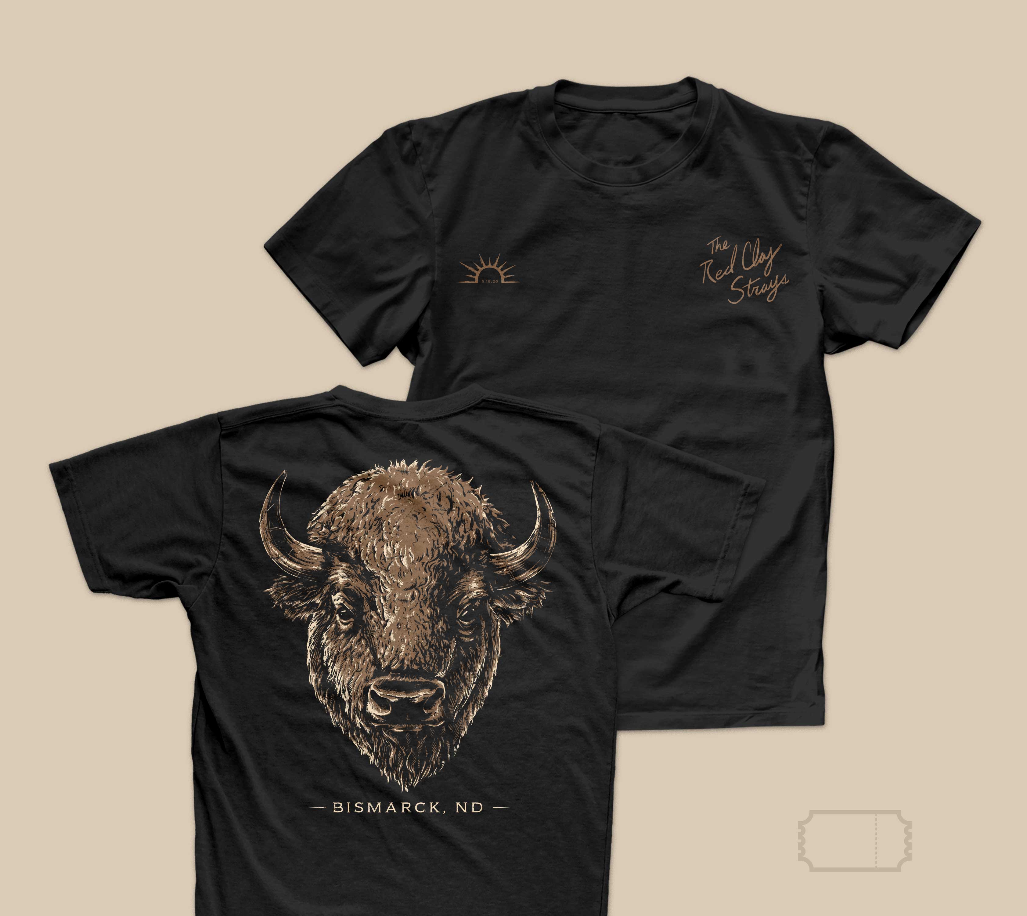 Red Clay Strays | Tour | Bismarck ND | 26' | T-Shirt