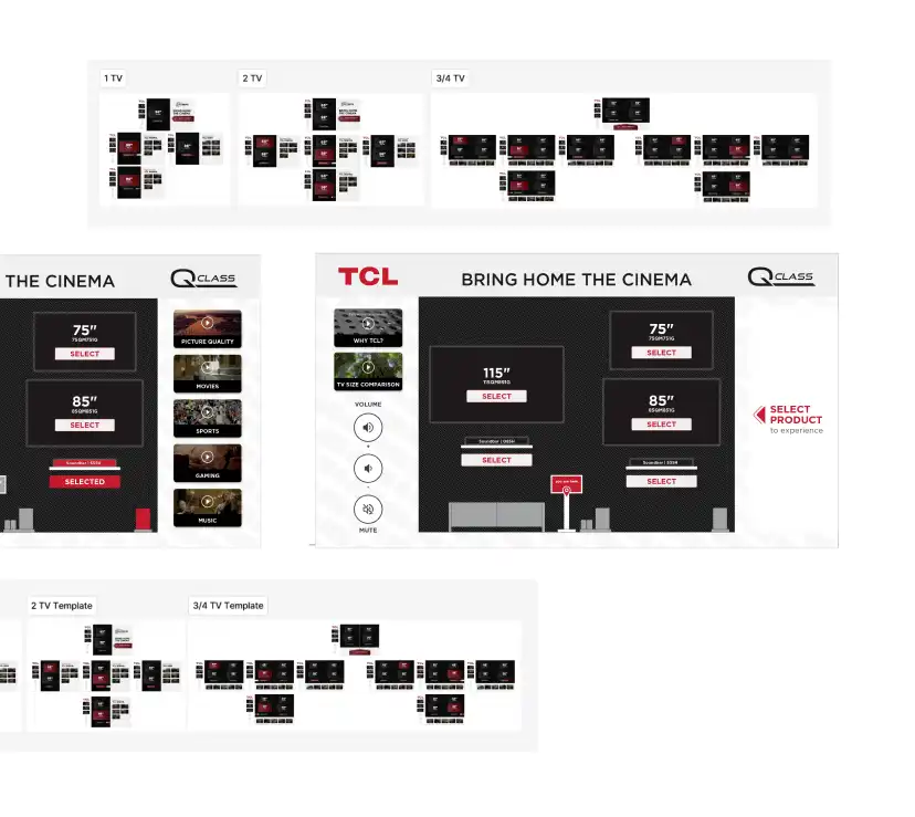 TCL In Store Touchscrren UXUI Layout 2025