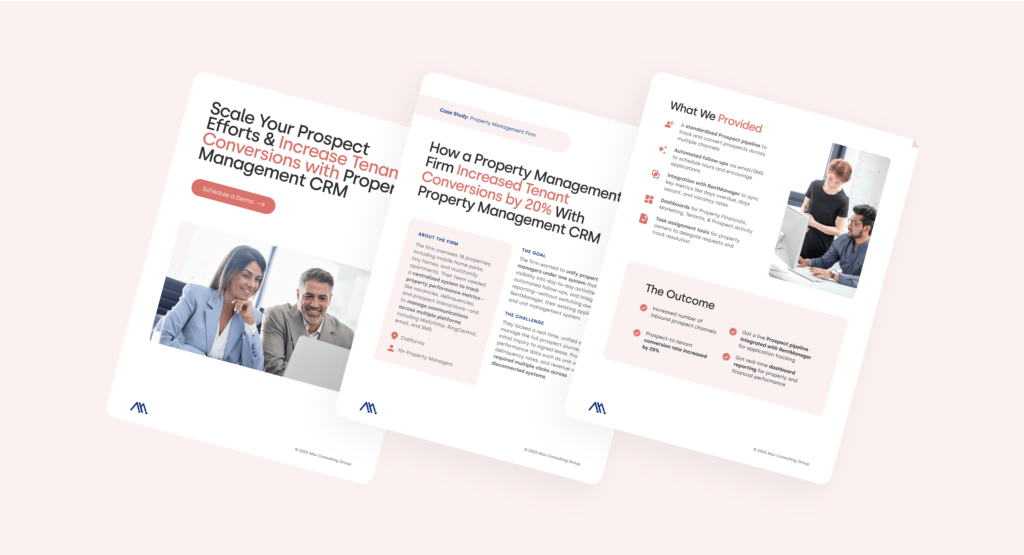 Property Management CRM case study mockup