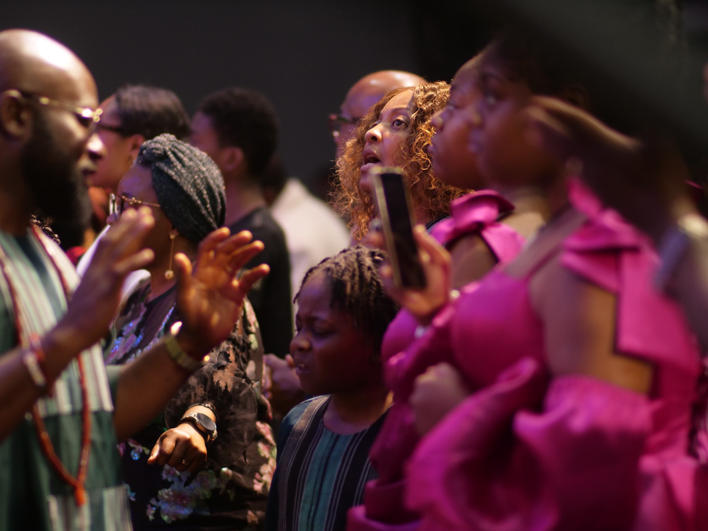 The congregation in worship