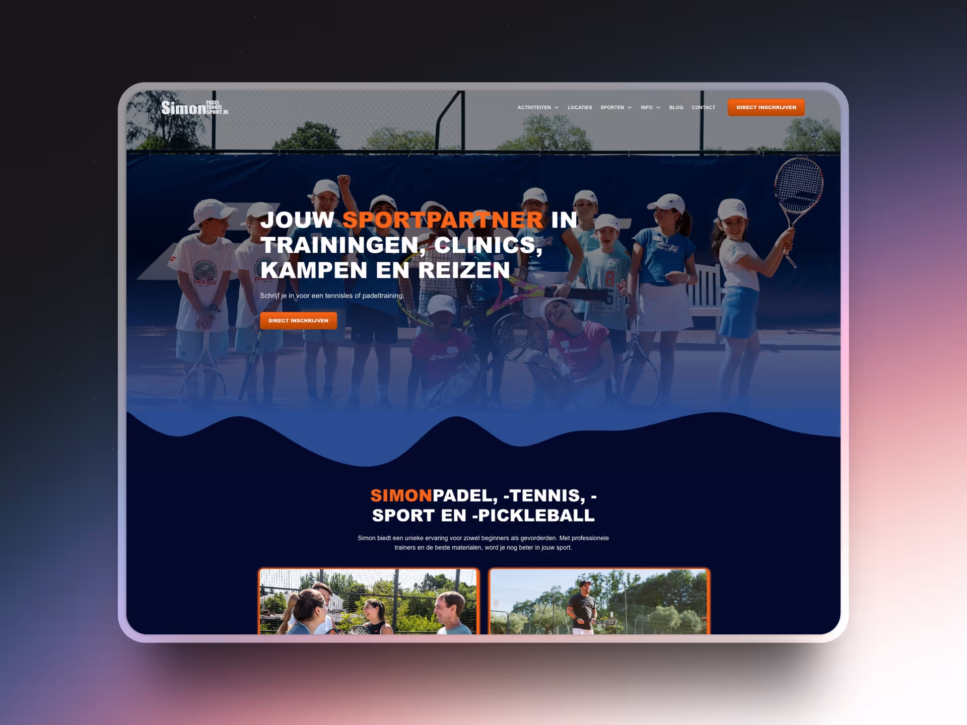 Design en development voor een sportbedrijf