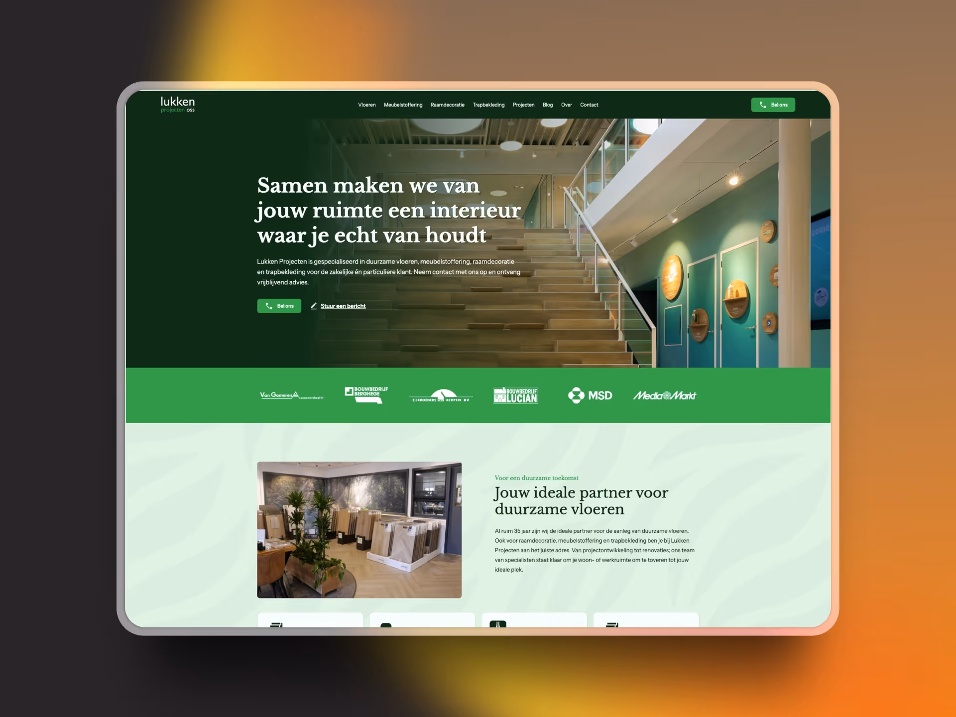 Design en development voor een interieurspecialist