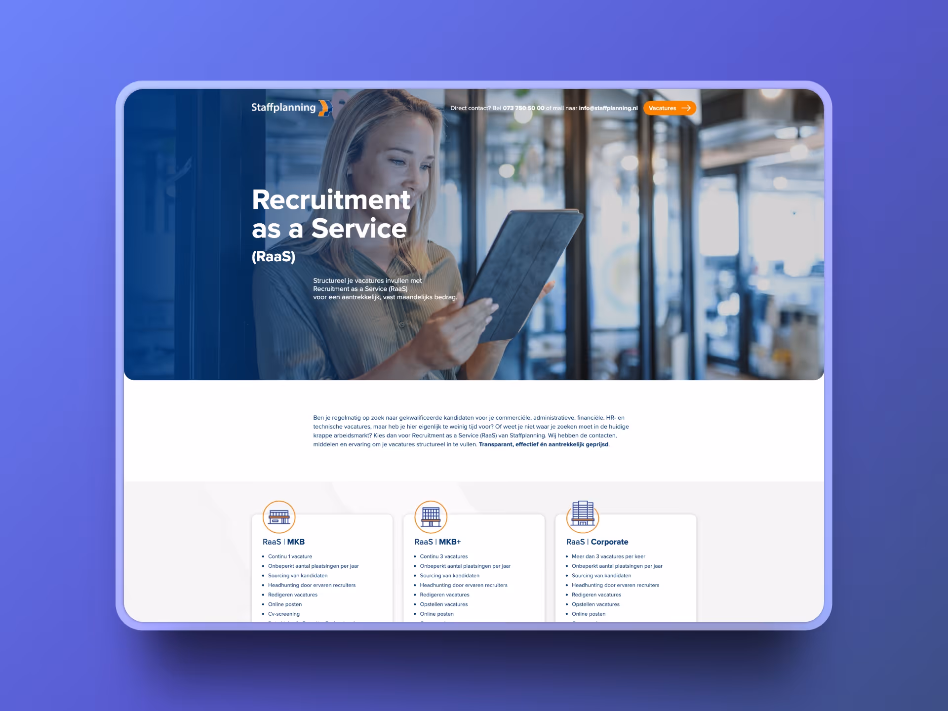 Webflow development voor een RaaS bureau