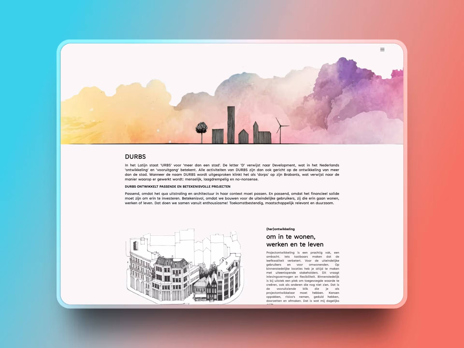 Design en development voor een projectontwikkelaar