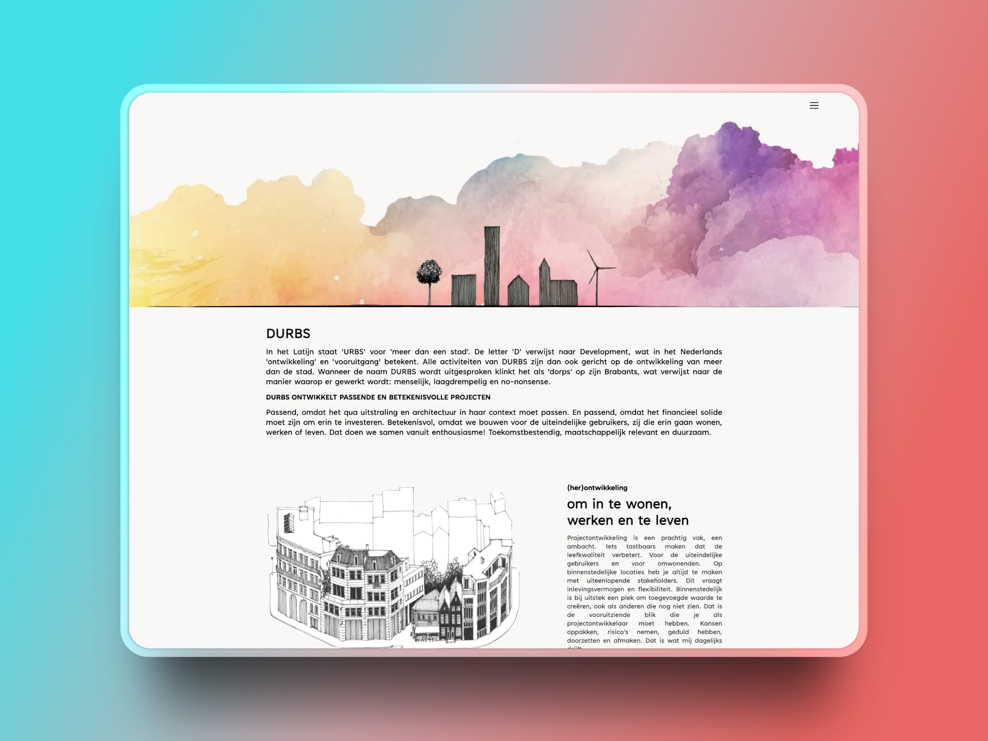 Design en development voor een projectontwikkelaar