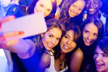 Night Life - People taking a selfie