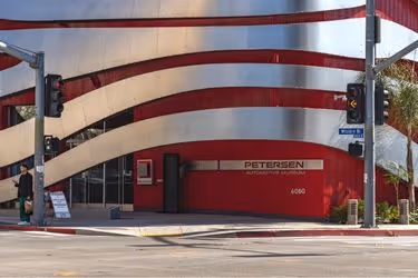 Outside Petersen Automotive Museum