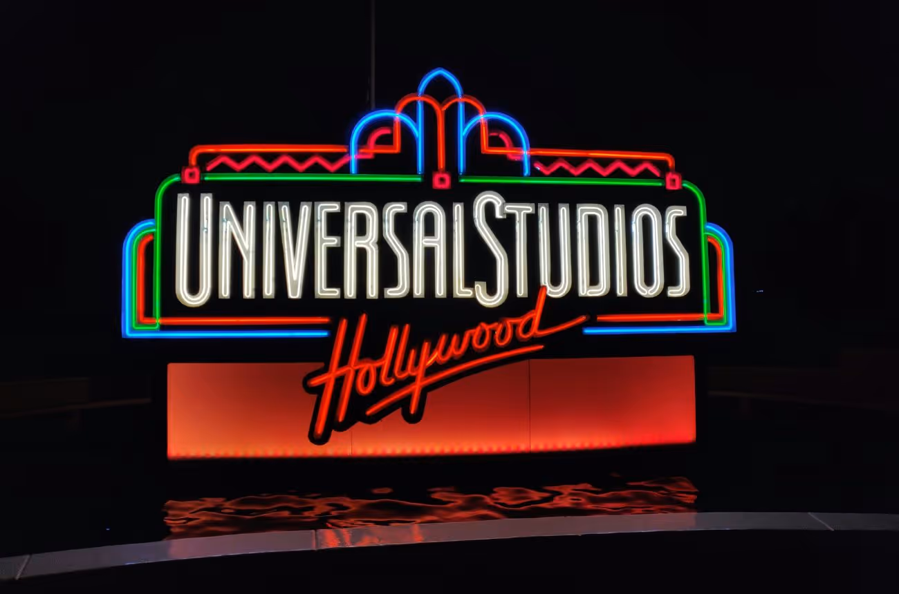Universal Studios Hollywood Neon Sign