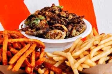 Fries and Brussel Sprouts