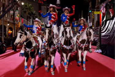 Hollywood Christmas Parade - Woman in horses