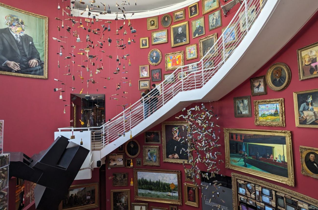 Mr. Brainwash Art Museum - View from inside the museum