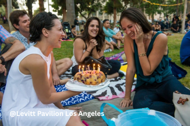 People having picnic at the Levitt Pavilion