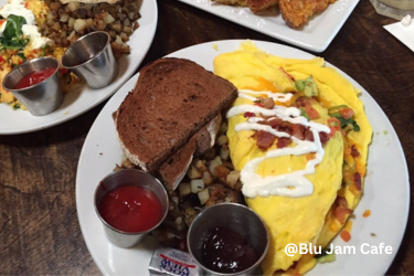 Omelete at Blu Jam Cafe