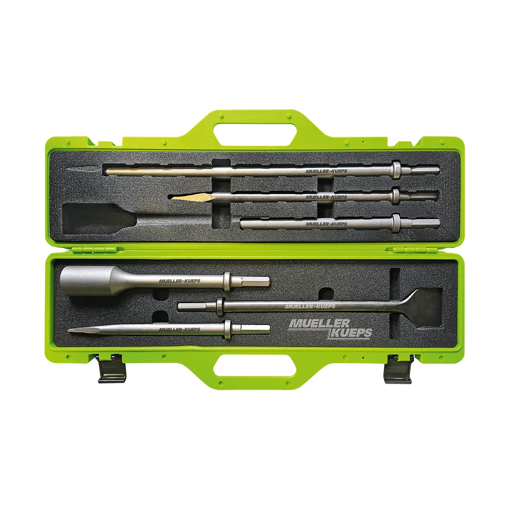 AES Heavy Duty Vibro Impact Air Hammer XL Chisel Kit