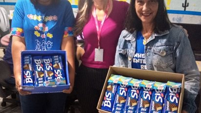 FMIT | Afya realiza entrega de chocolates da campanha Páscoa Solidária
