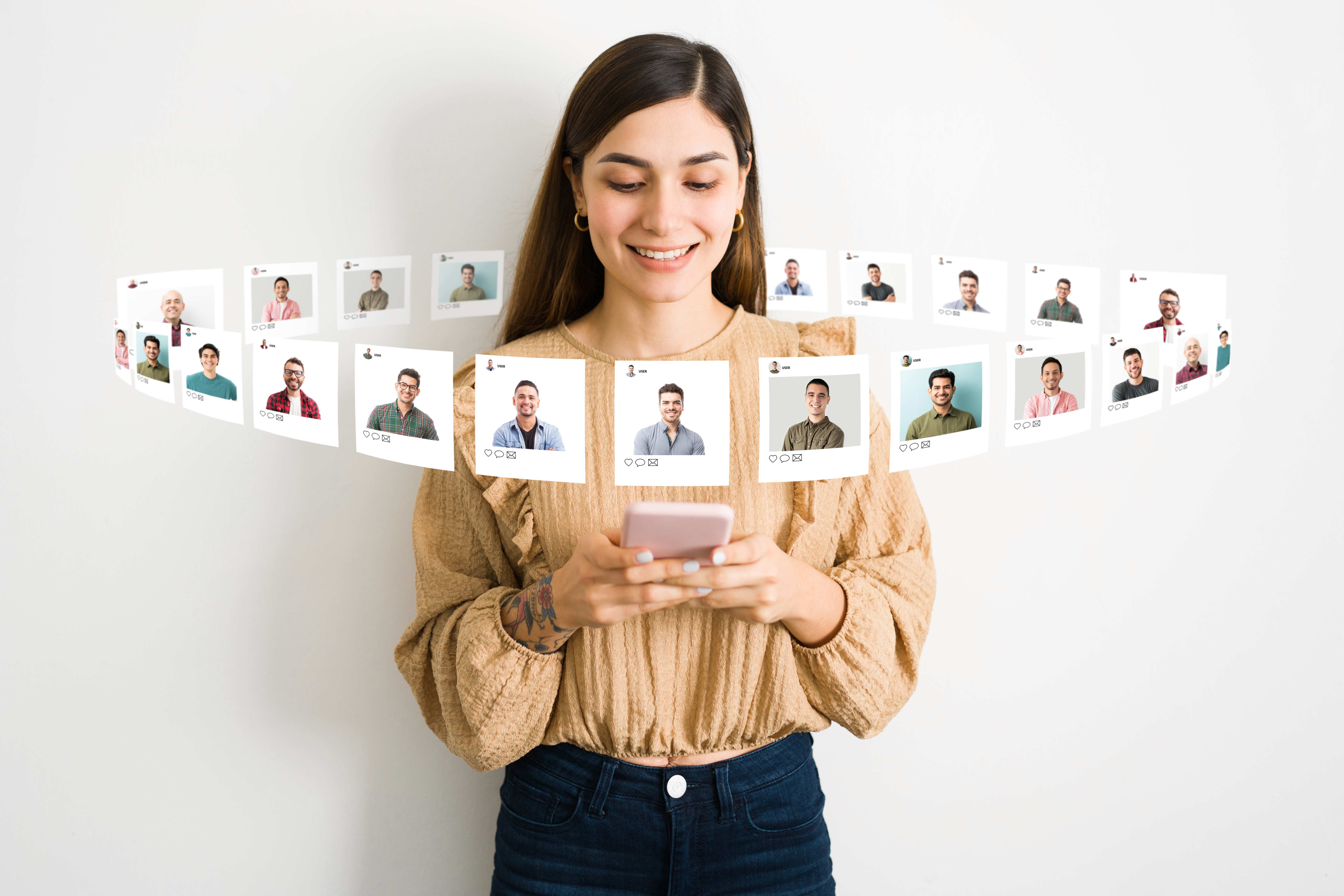 women on dating app with a lot of options