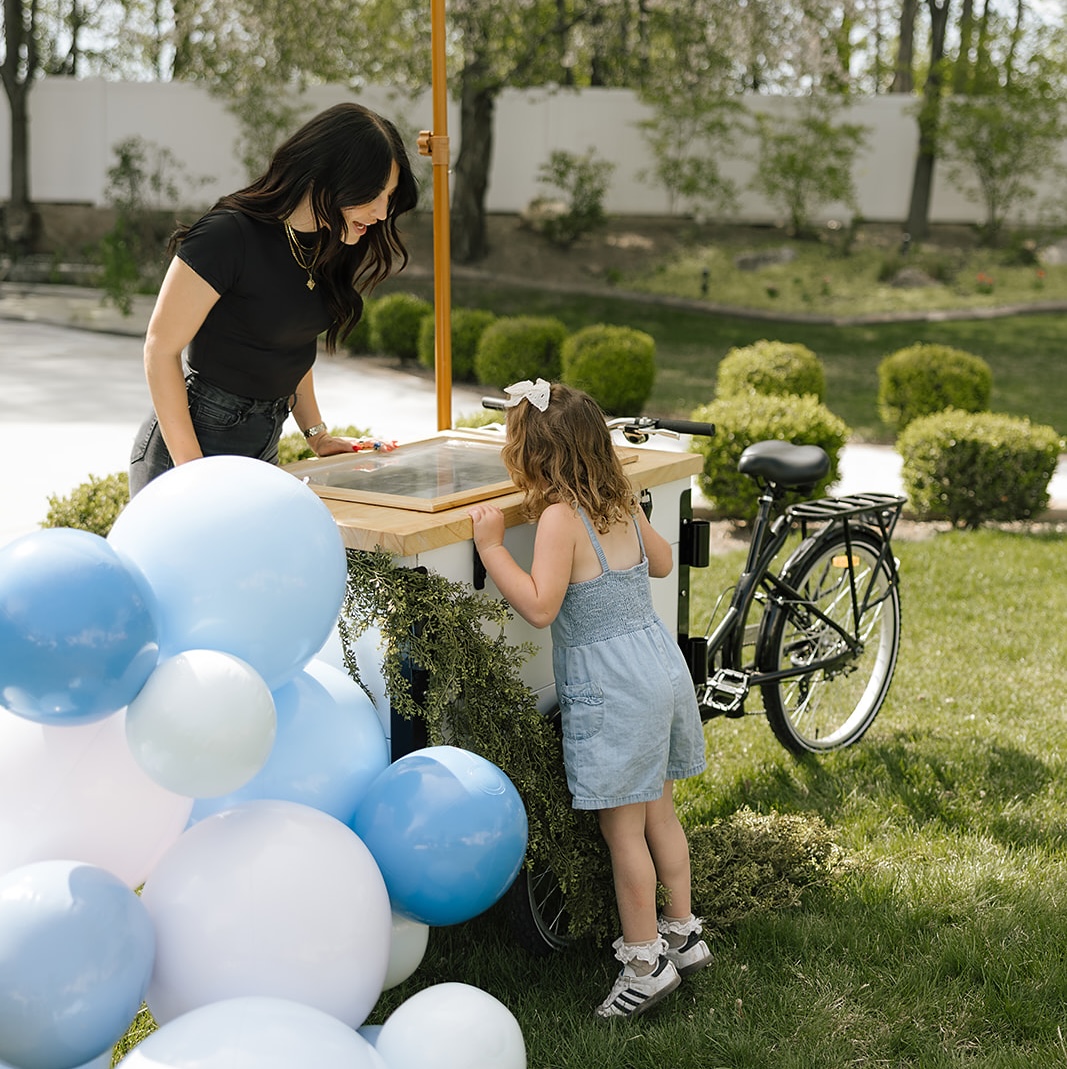 Vintage dessert trike styled for a Utah event
