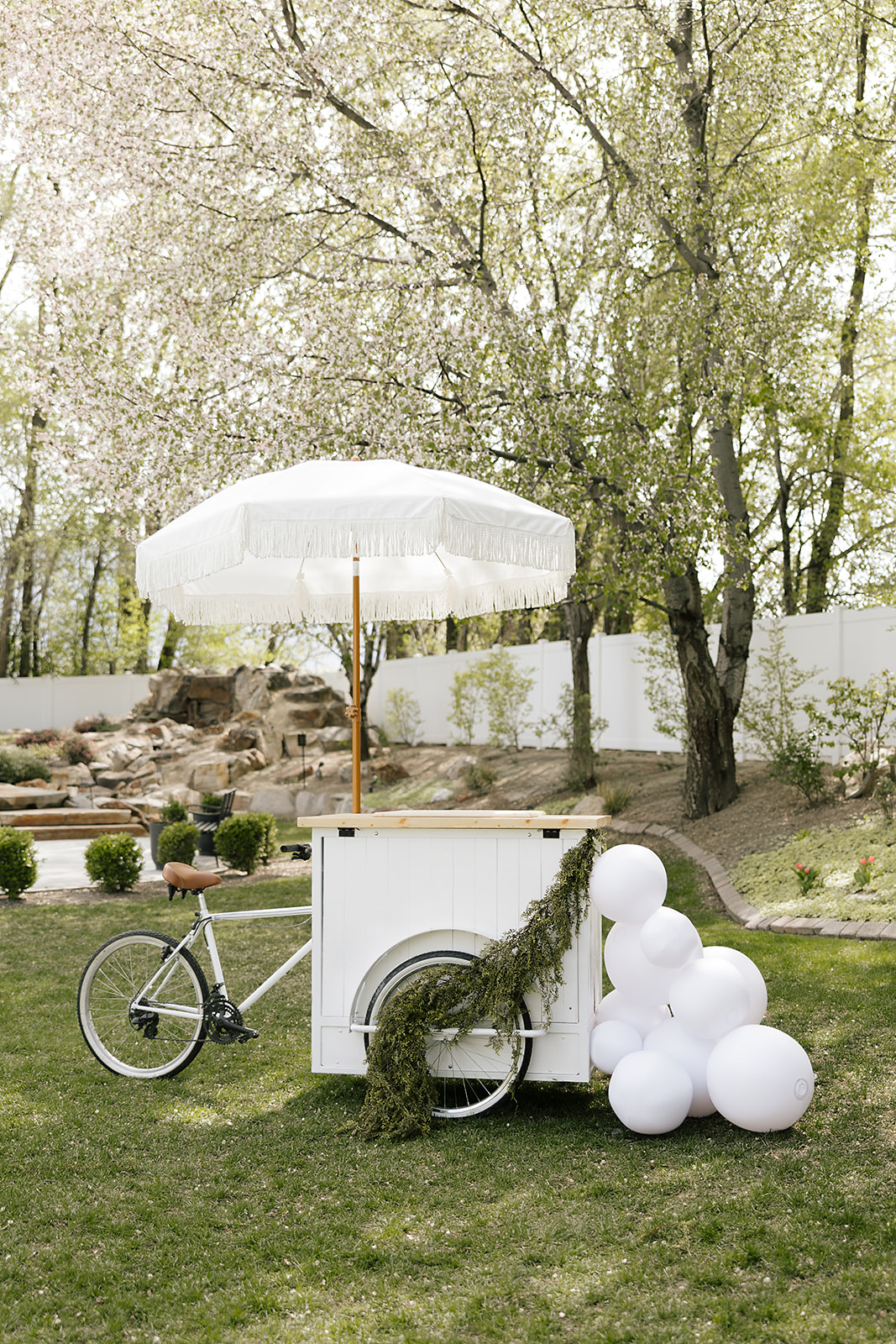 All white vintage dessert trike rental Utah