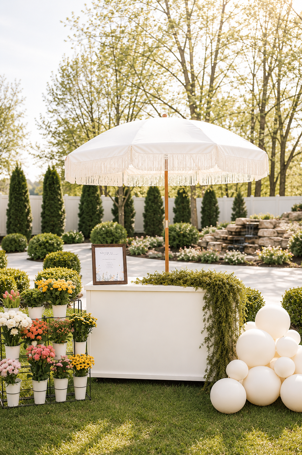 Sweet treats Trike Bar Cart at Utah Wedding