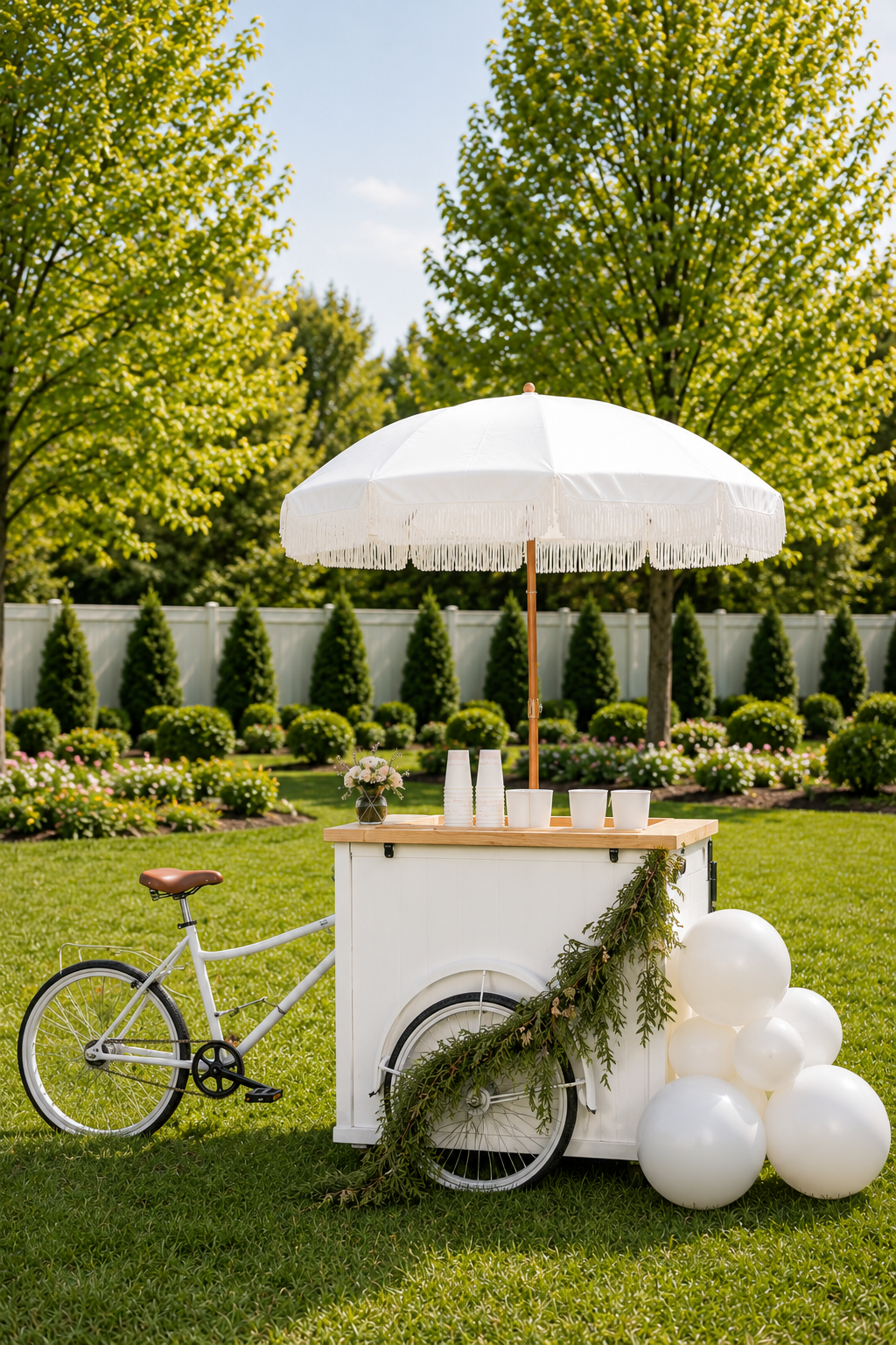 Sweet Treats Trike dessert trike styled for Utah wedding