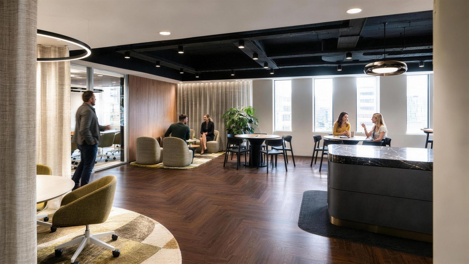 Level 15 kitchen and hosting space, artist's impression