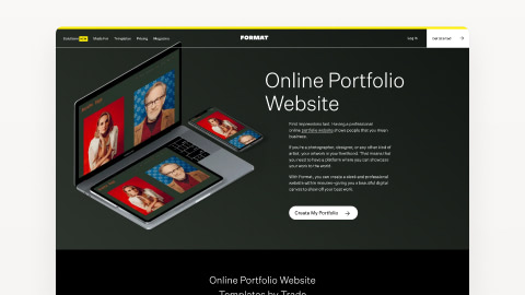 Portfolio website builder for creative professionals