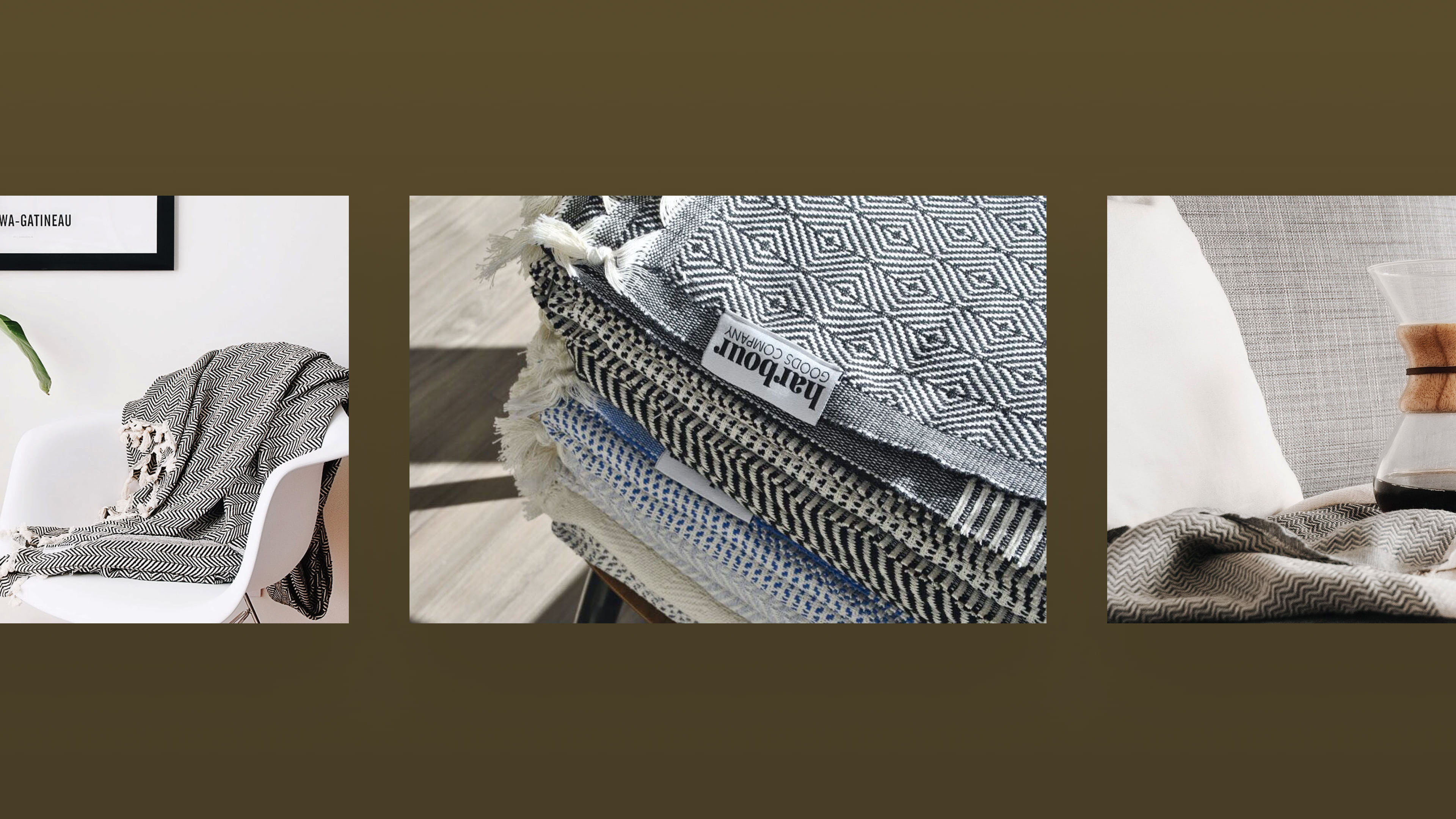Turkish towels and blankets made from 100% hand-loomed cotton