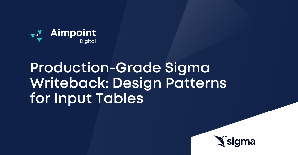 Building Sigma Write-Back Apps That Scale