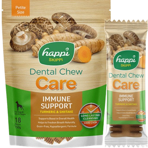 Happi Skippi Care Dental Chews (Turmeric and Shiitake)