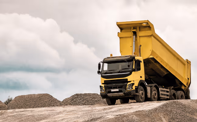 Track fuel in yellow and construction equipment