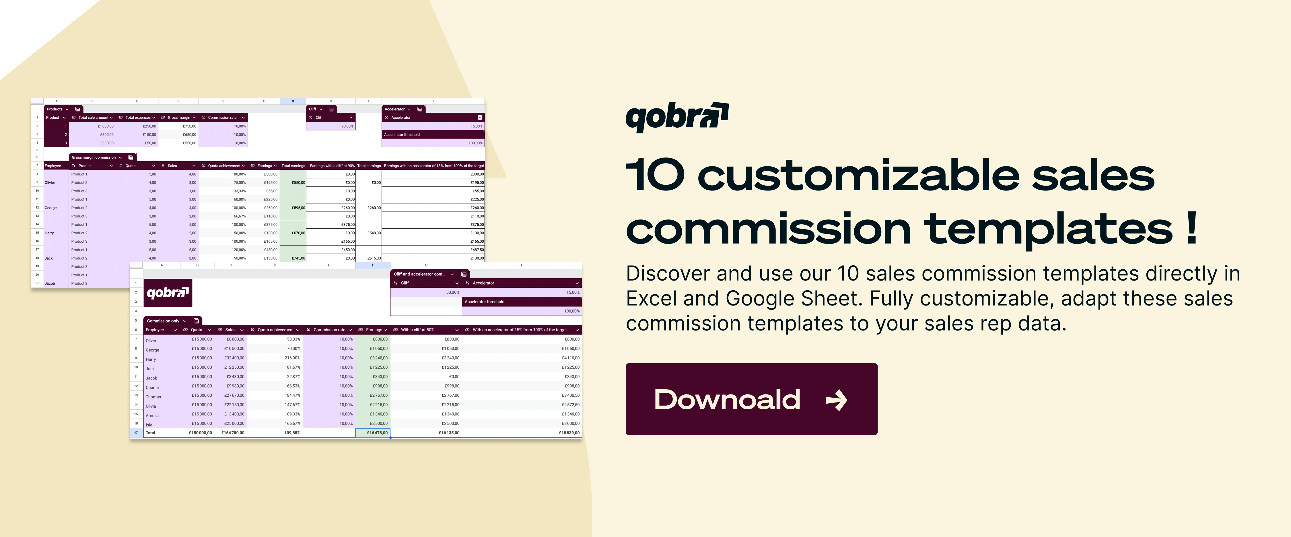 Sales commission templates