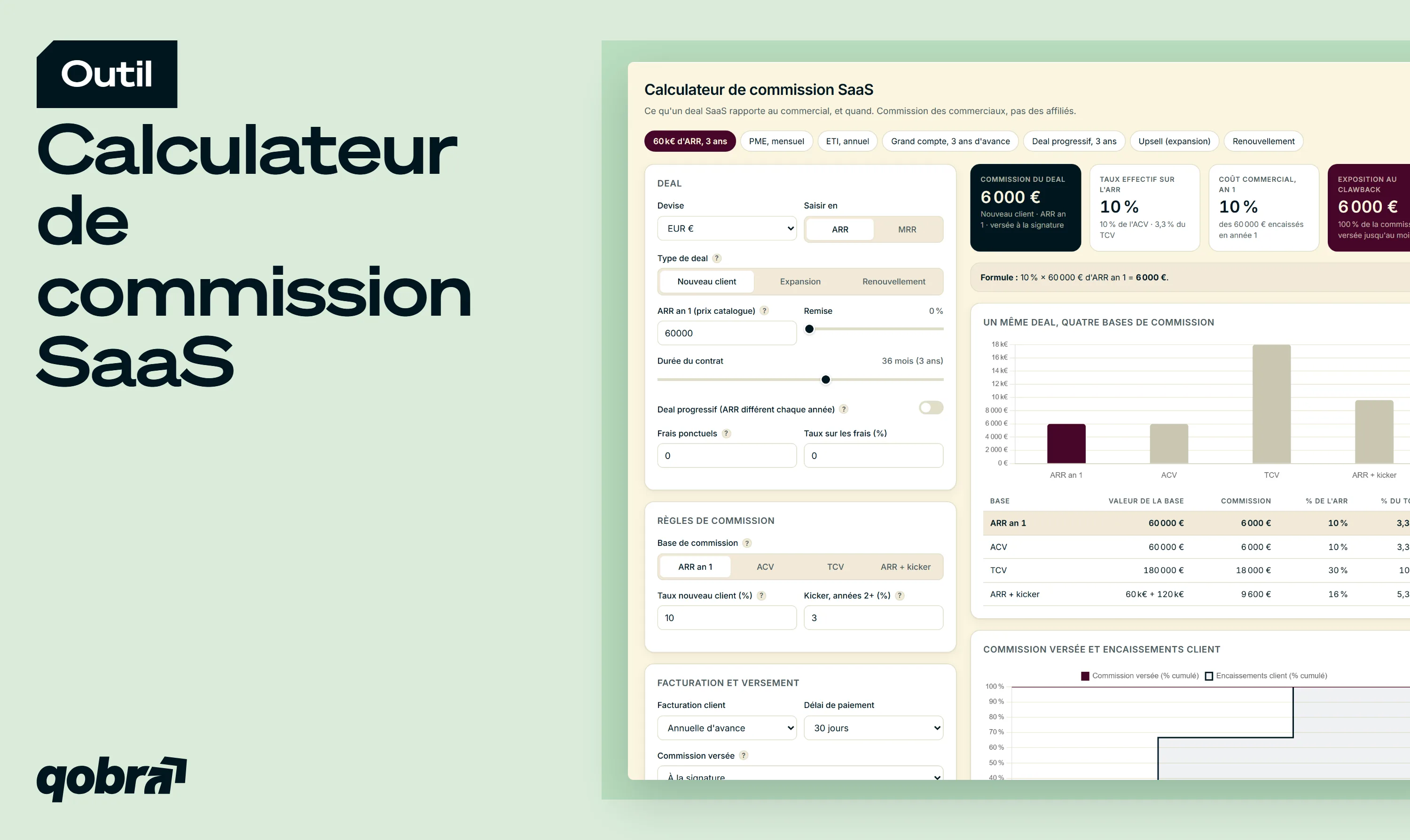 Calculateur de commission SaaS by Qobra