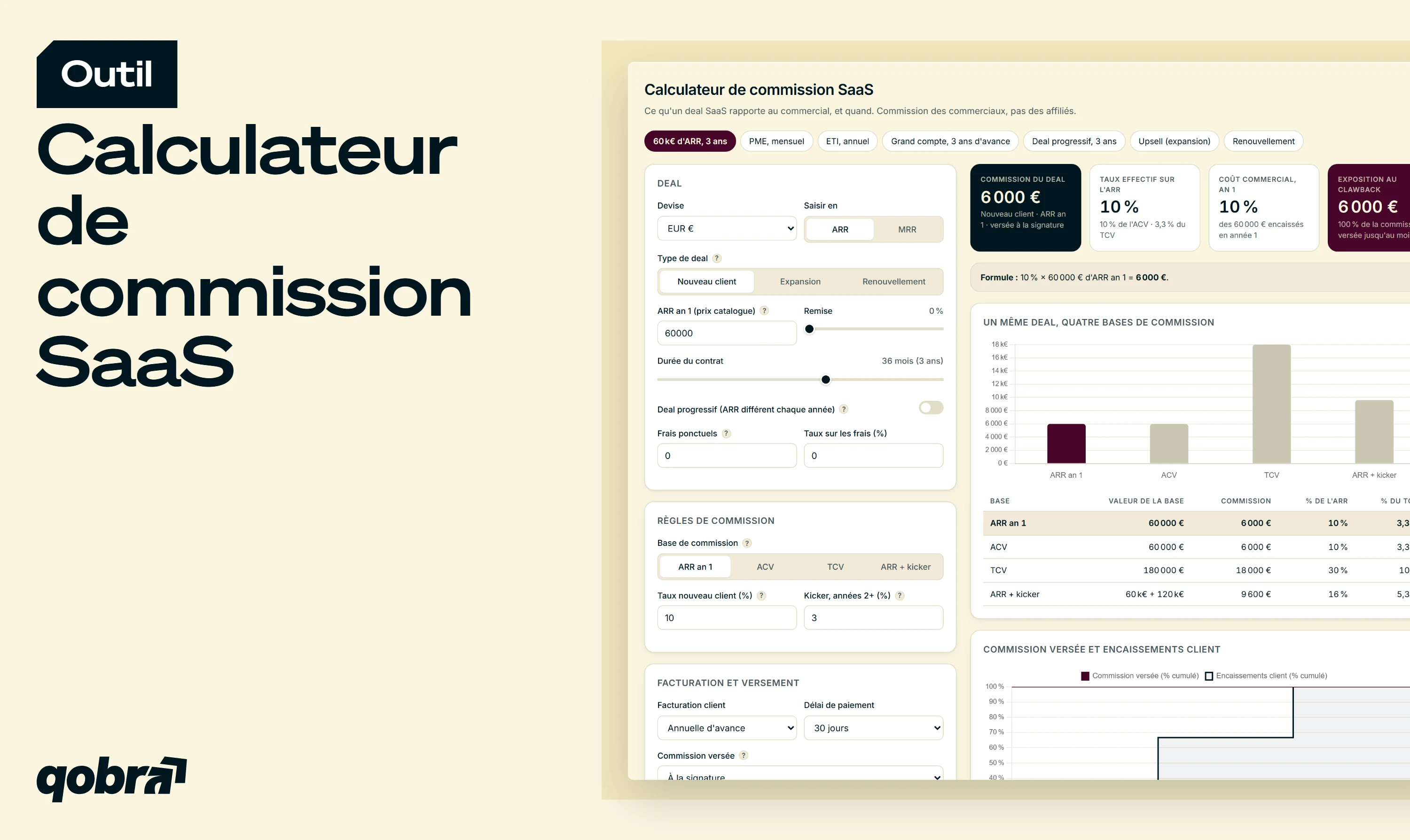 Calculateur de commission SaaS by Qobra