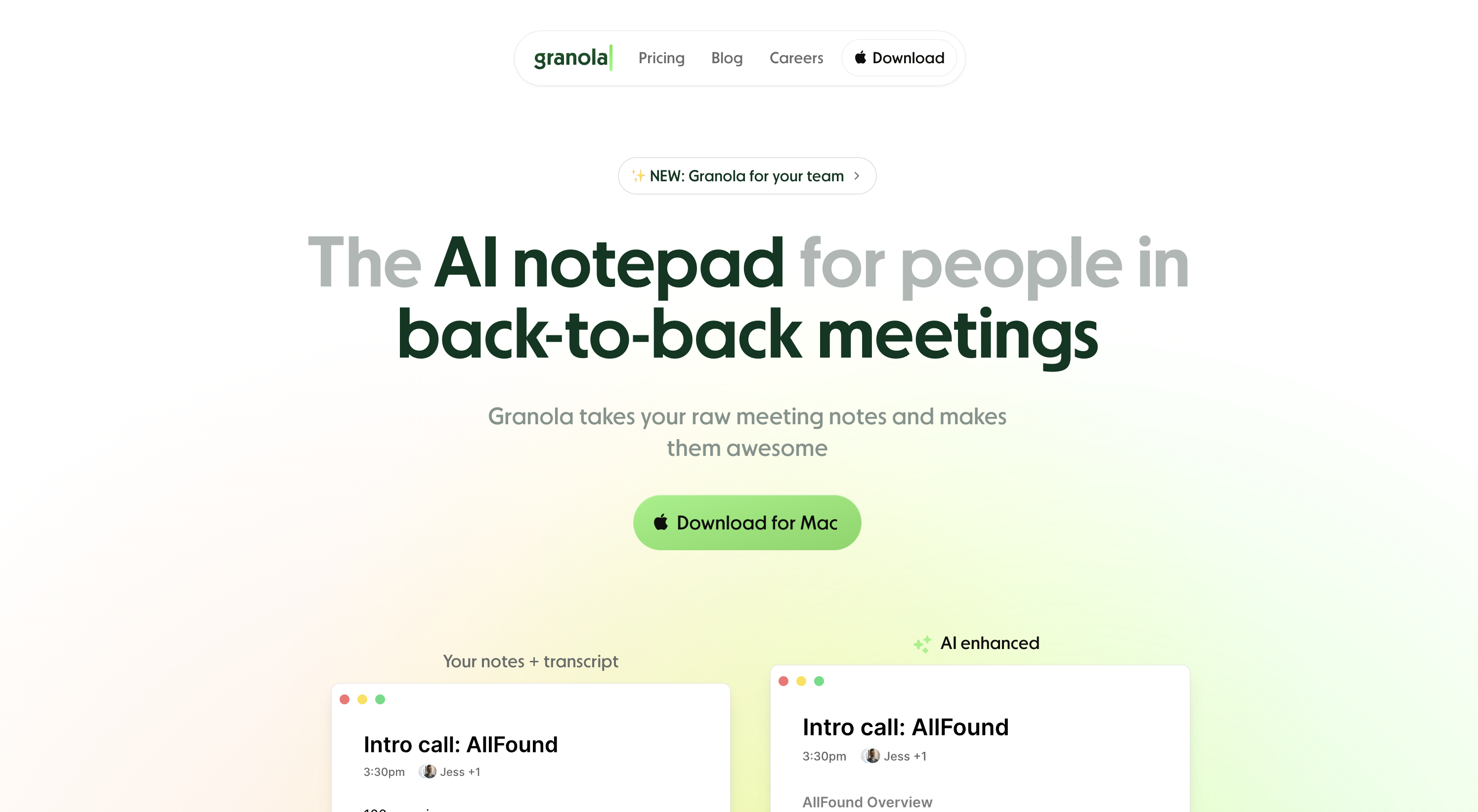 Granola Home Page