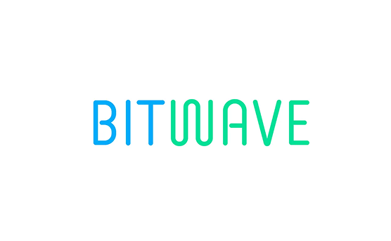 Logo text showing the word BITWAVE in blue and green gradient on a black background.