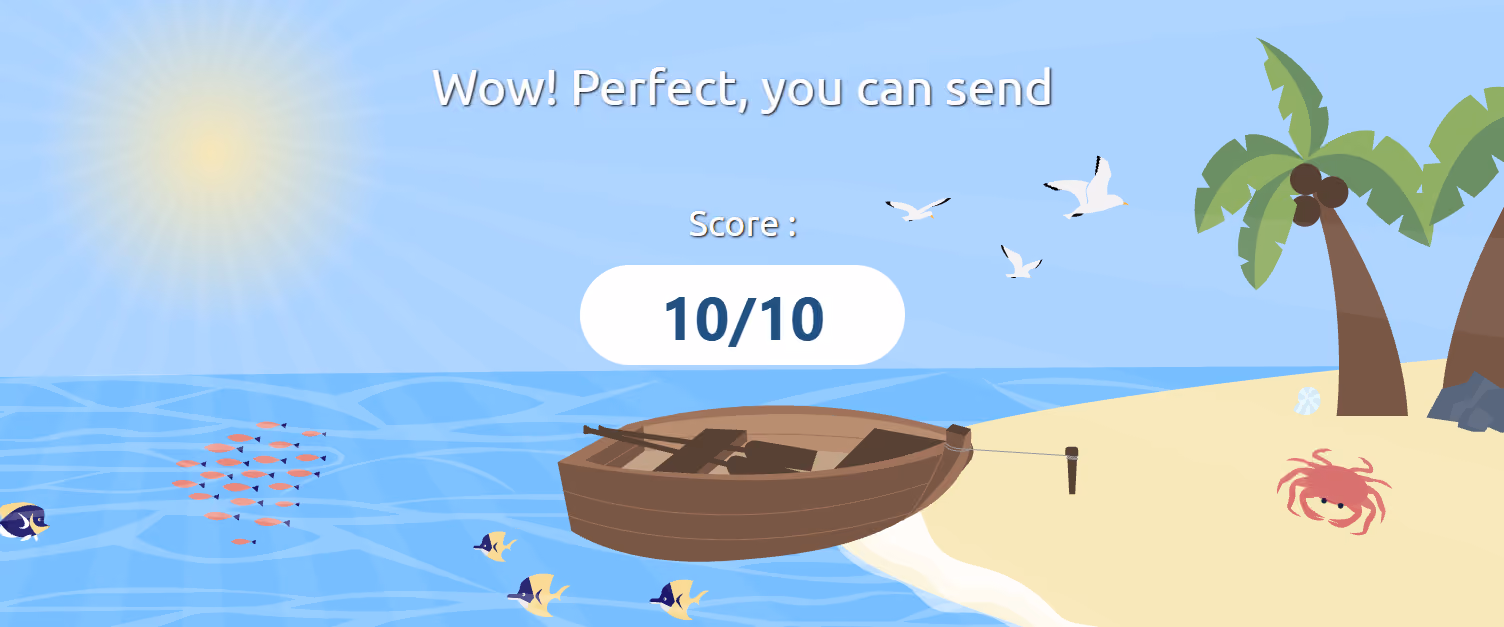 Результат перевірки Mail-tester 10/10
