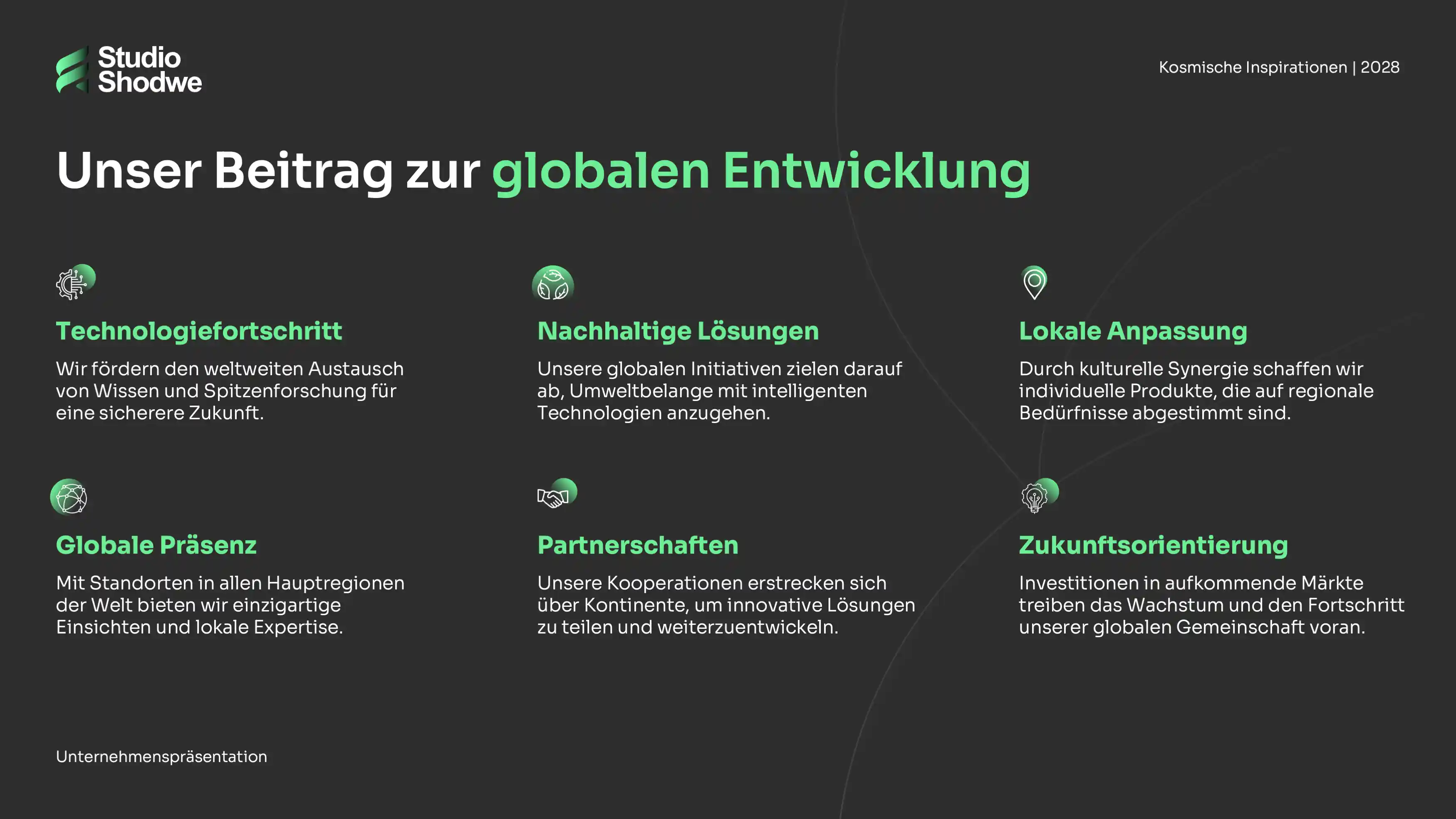 PowerPoint Folie Beispiel Dienstleistungen