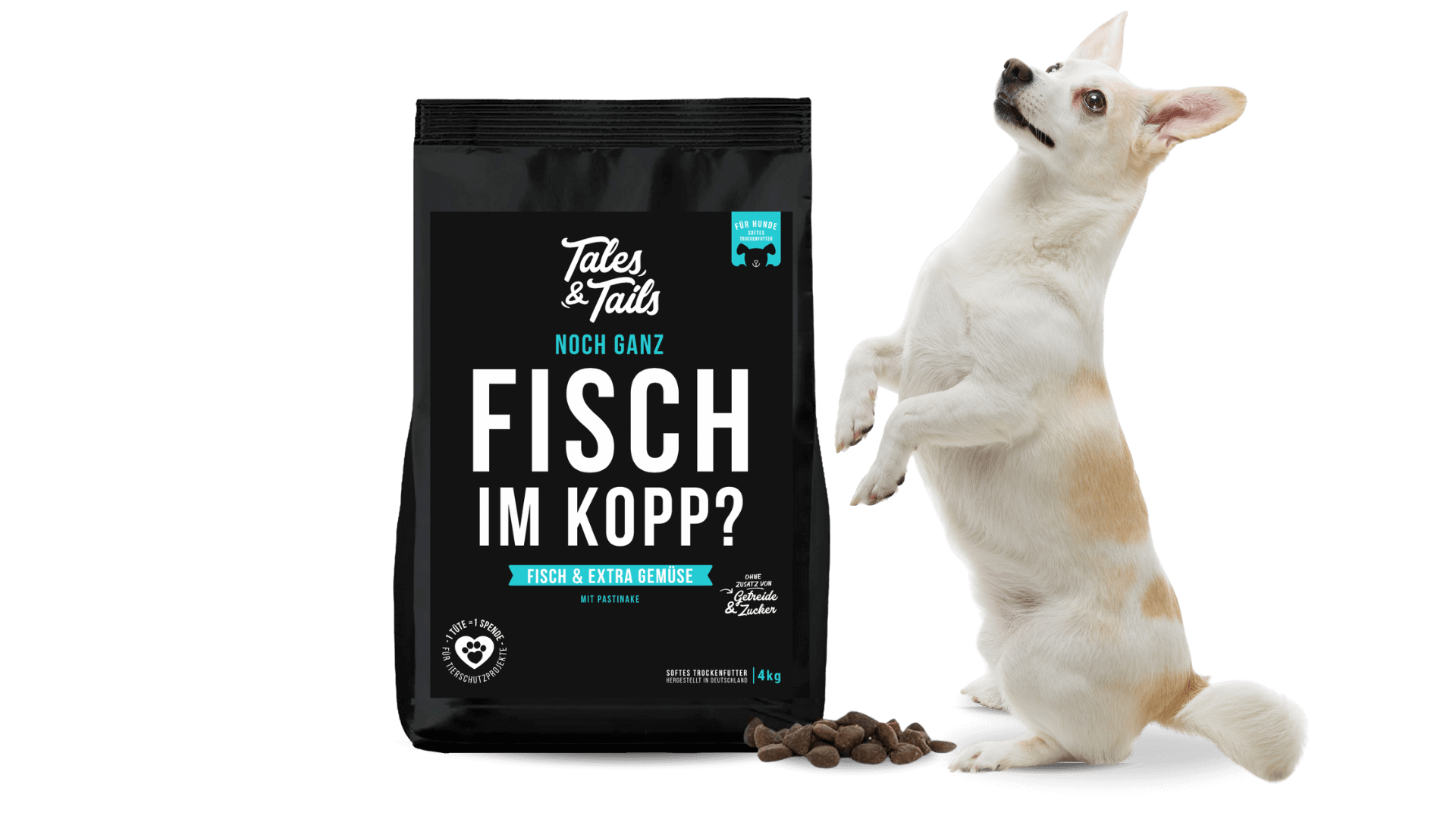 Hundefutter im Test, die Qualität überzeugt, für Hundebesitzer gehe jetzt zum Testbericht. Tales&Tails beste Qualität und hat den Futtertest bestanden