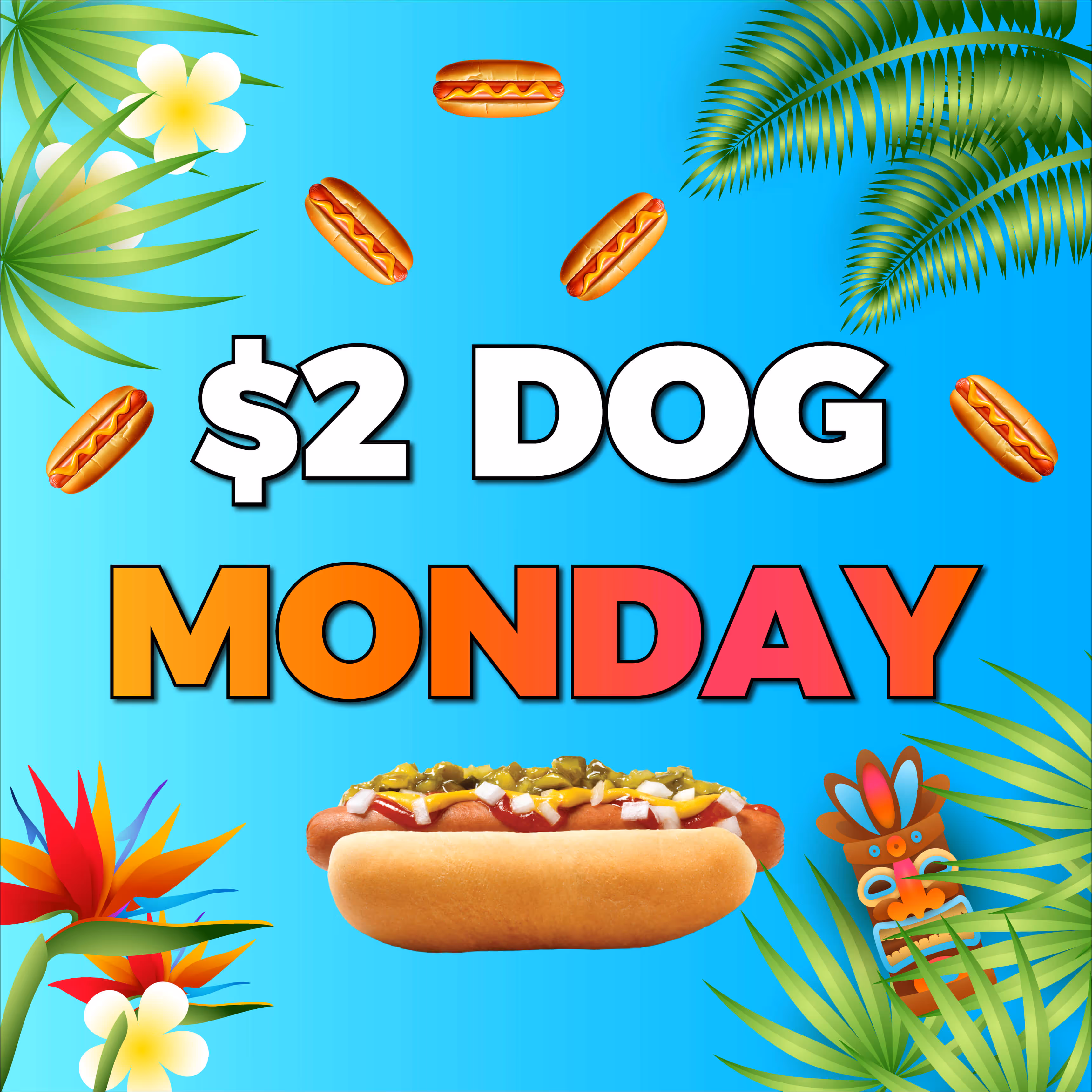 $2 Dog Monday at Palm Beach