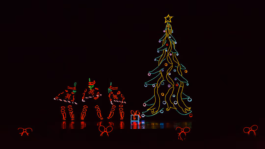 A Very Electric Christmas glowing show