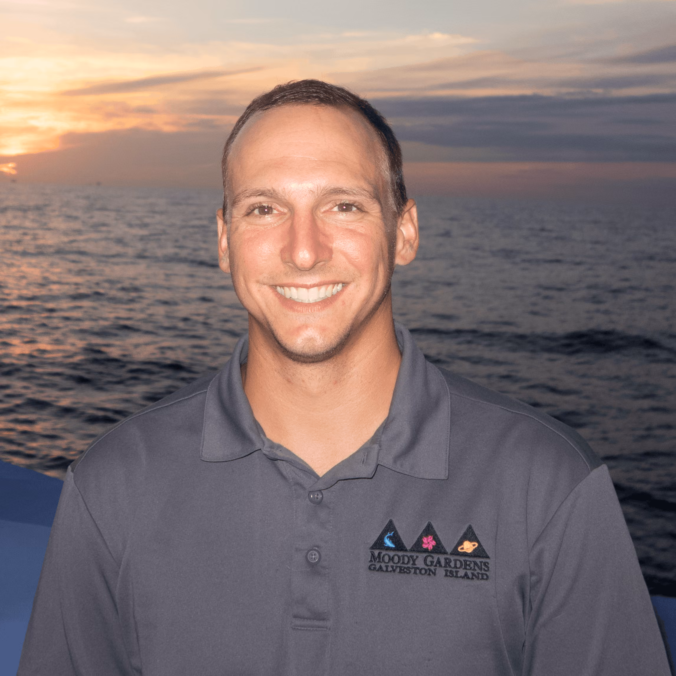 Jake Austin Emmert, Director of Marine Operations at Moody Gardens