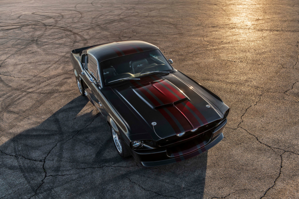 Carbon Fiber 1967 Shelby GT500CR with candy red stripes built by Classic Recreations