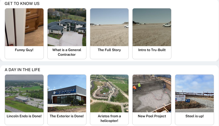 Tru-Built Construction posts sorted into Get to Know Us and A Day in the Life